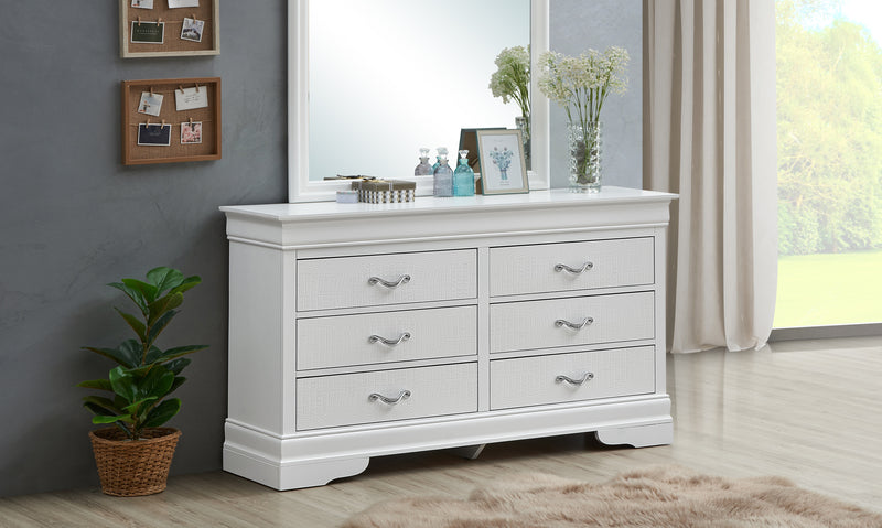 Glory Furniture Lorana Silver Champagne Dresser