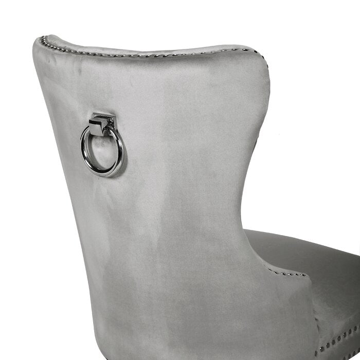 2 Galaxy Home Erica Dark Gray Wood Dining Chairs