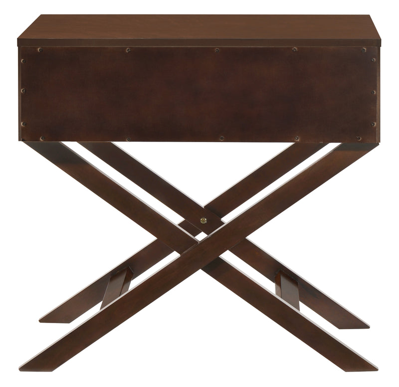 Glory Furniture Xavier Pink 1 Drawer Nightstand