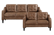 Home Elegance Mallory Brown 2pc Living Room Set