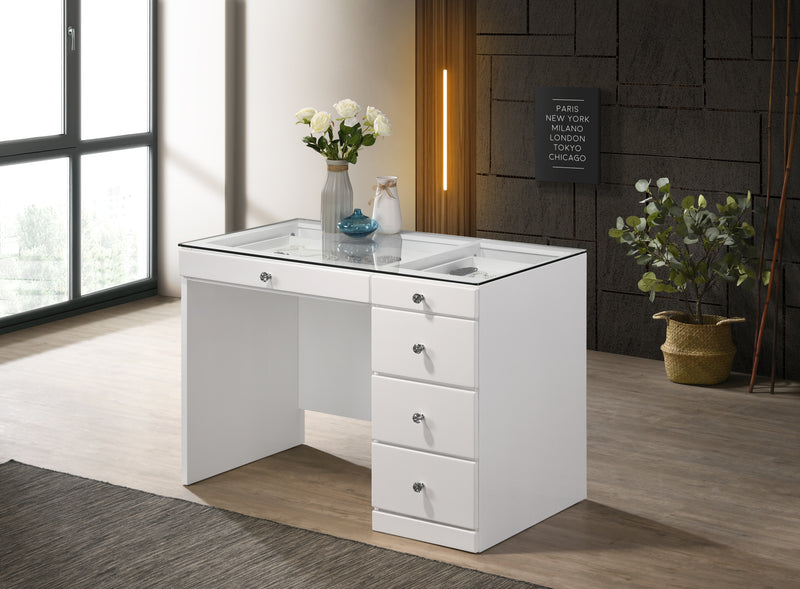 Crown Mark Morgan Black Vanity Desk