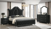 Crown Mark Cameo Black Night Stand