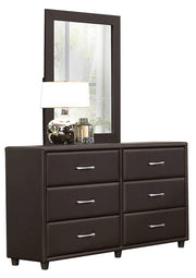 Home Elegance Lorenzi Dark Brown Dresser and Mirror