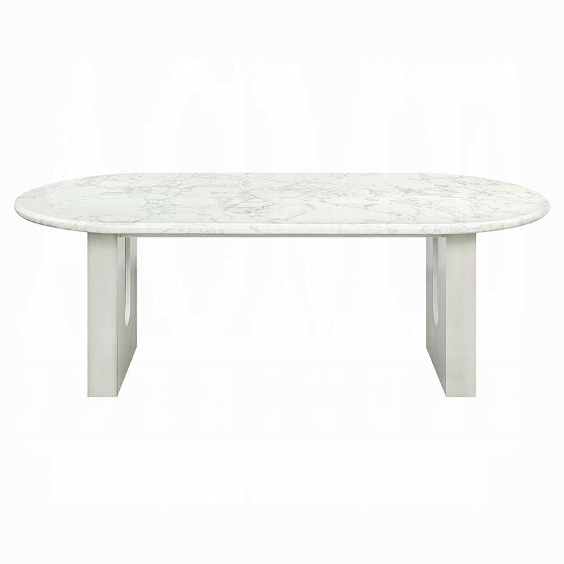 Acme Furniture Zayn White Natrual Dining Table