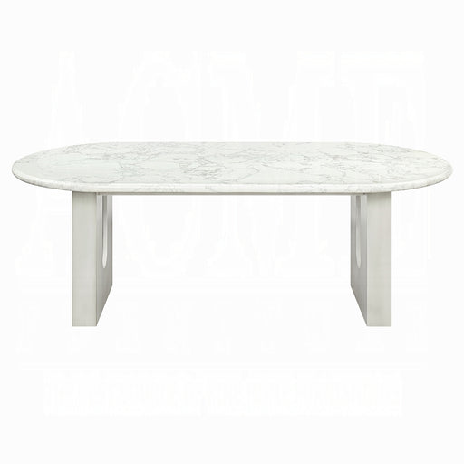 Acme Furniture Zayn White Natrual Dining Table