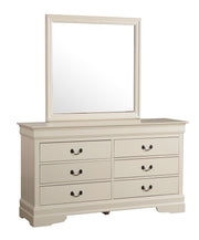 Glory Furniture Louis Phillipe Traditional Beige Dresser and Mirror