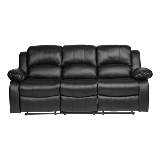 Home Elegance Cranley Black Faux Leather 3pc Living Room Set
