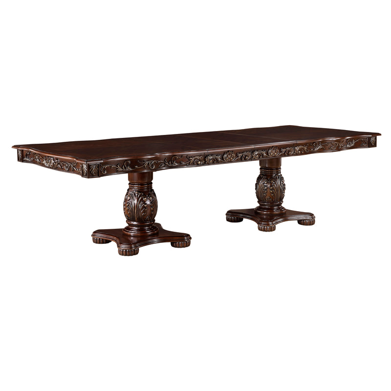 Home Elegance Adelina Cherry Gold Dining Table