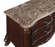New Classic Furniture Constantine Cherry Nightstand with Marble Top