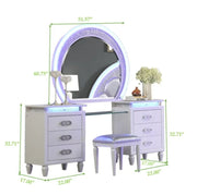 Galaxy Home Perla Milky White Vanity Set