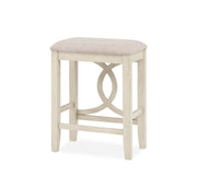2 New Classic Furniture Bella White Bisque Counter Height Stools