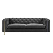 Steve Silver Charlene Gray Velvet Sofa