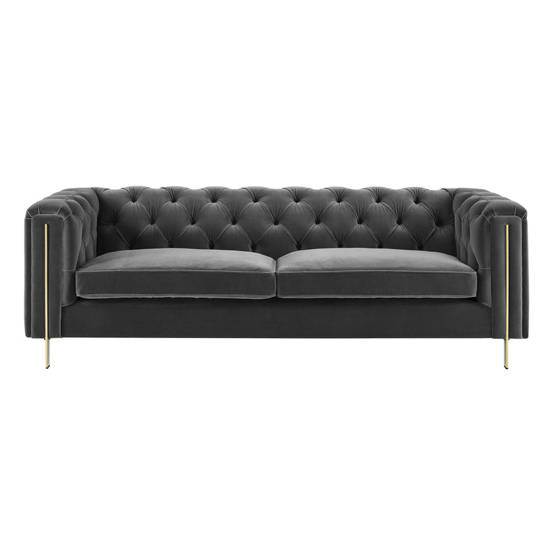 Steve Silver Charlene Gray Velvet Sofa