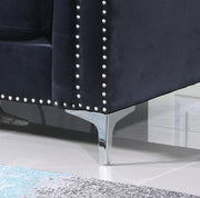 Glory Furniture Pompano Dark Gray Velvet Loveseat