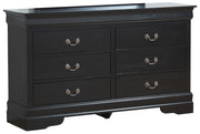 Glory Furniture Louis Phillipe Black 6 Drawers Dresser