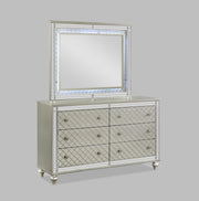 Crown Mark Cristian Champagne Dresser and Mirror