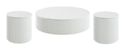 Acme Furniture Dyllan White High Gloss 3pc Coffee Table Se