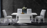 Global Furniture Monaco Grey White Cushion Back 5pc Dining Room Set