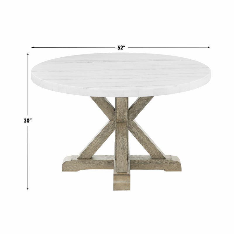 Steve Silver Carena White Round Dining Table