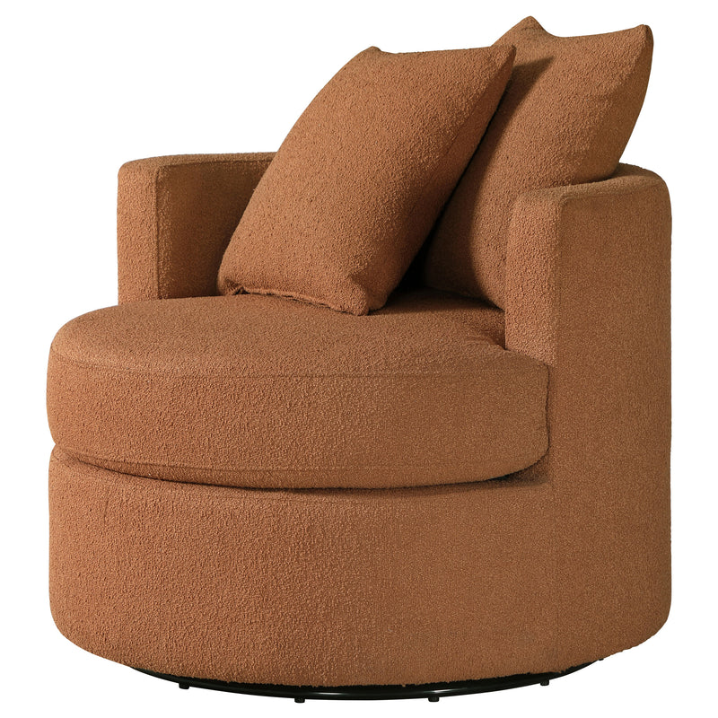 Coaster Furniture Debbie Camel Brown Swivel Accent Chair