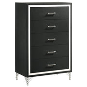 Coaster Furniture Lucia Black 5 Drawer Chest