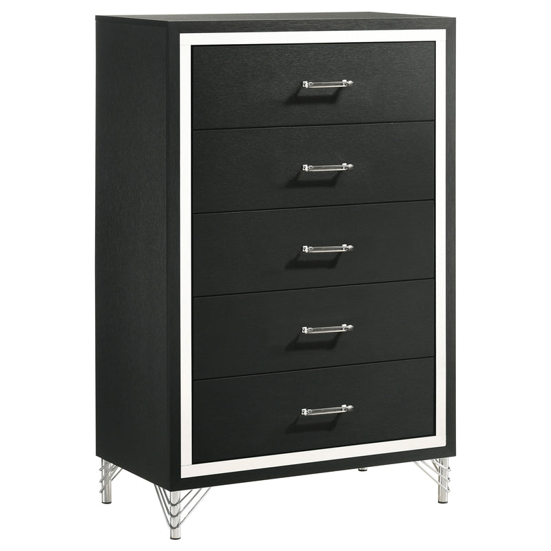 Coaster Furniture Lucia Black 5 Drawer Chest