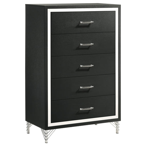 Coaster Furniture Lucia Black 5 Drawer Chest