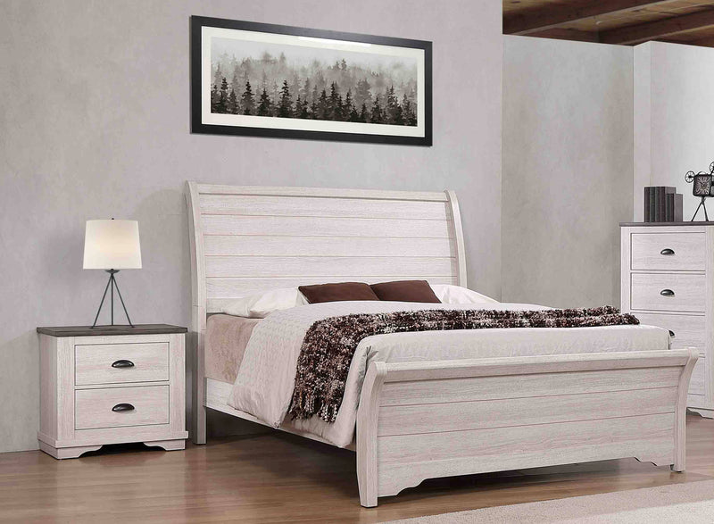 Crown Mark Coralee Grey Night Stand