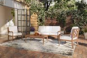 New Classic Furniture Savannah White 4pc Outdoor Seating Set