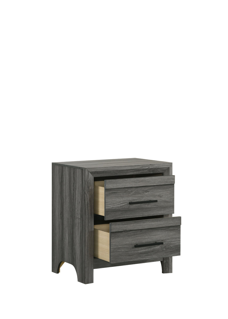 Galaxy Home Denver White 2 Drawer Night Stand