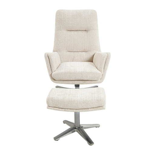 Home Elegance Parker Gray Swivel Chair with Ottoman