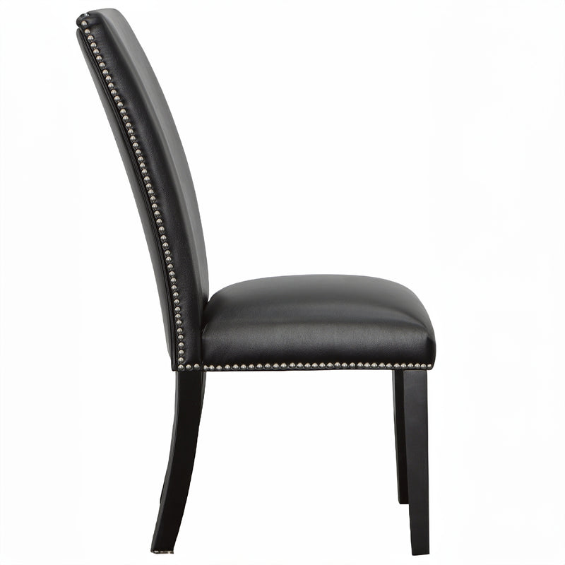 Steve Silver Camila White Black 7pc Square Dining Set