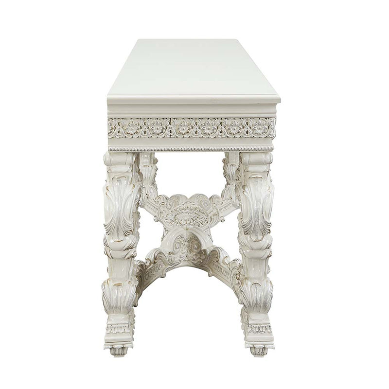 Acme Furniture Adara Antique White Sofa Table
