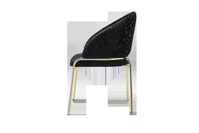 Galaxy Home Onyx Light Gray Gold Chairs