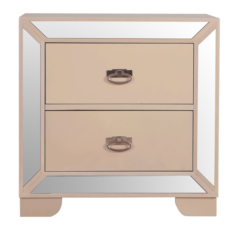 Glory Furniture Hollywood Hills Silver Champagne Nightstand