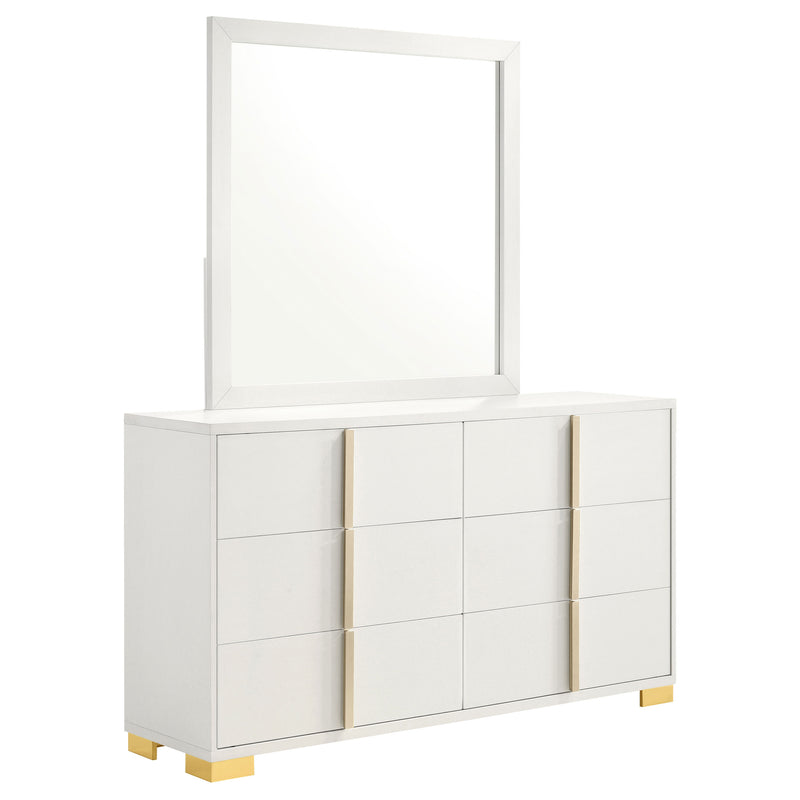 Coaster Furniture Marceline White Dresser and Mirror