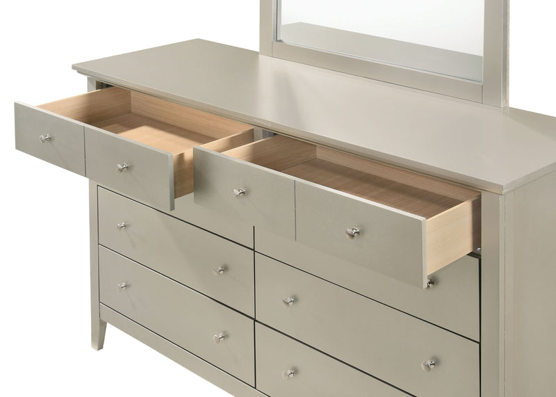 Glory Furniture Hammond White Dresser and Mirror