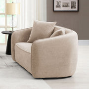 Acme Furniture Keith Beige Loveseat with 2 Pillows