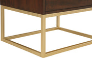 Meridian Furniture Maxine White Gold Night Stand