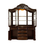 Home Elegance Adelina Cherry Gold Buffet and Hutch