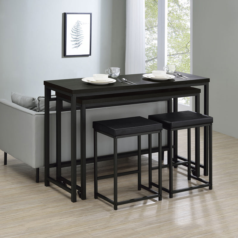 Coaster Furniture Hawes Black Hawes 4pc Counter Height Set