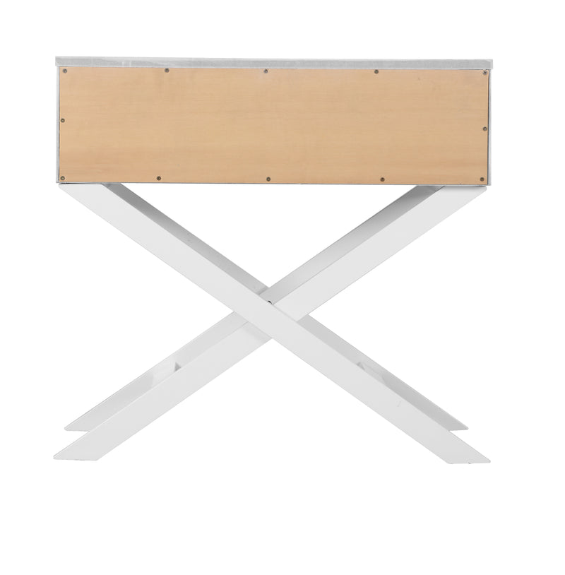 Glory Furniture Xavier White 1 Drawer Nightstand