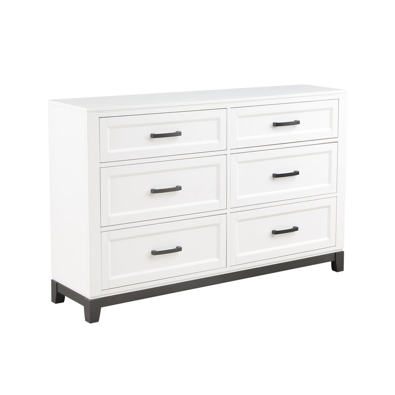 Home Elegance Garretson White Dresser And Mirror