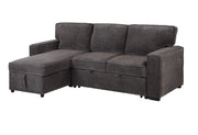 Global Furniture U0203 Dark Grey Reversible Pull Out Sofa Bed