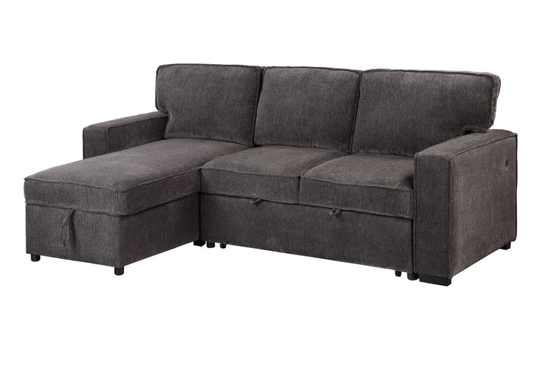 Global Furniture U0203 Dark Grey Reversible Pull Out Sofa Bed