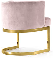 Meridian Furniture Gianna Cream Velvet Gold Dining Chair