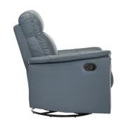 Home Elegance Bristow Blue Gray Swivel Glider Reclining Chair