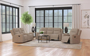 Coaster Furniture Brentwood Taupe Brown Motion Reclining Sofa
