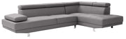 Glory Furniture Riveredge Gray Faux Leather Sectional