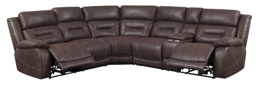 Steve Silver Aria Saddle Brown Fabric 3pc Reclining Sectional